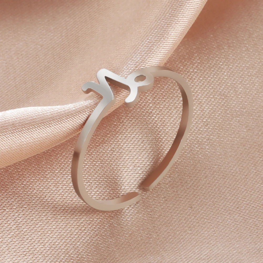 Stainless Steel Zodiac Rings 12 Constellations Open Ring for Women Aries Leo Virgo Gemini Libra Pisces Scorpio Birthday Gifts – Image 11