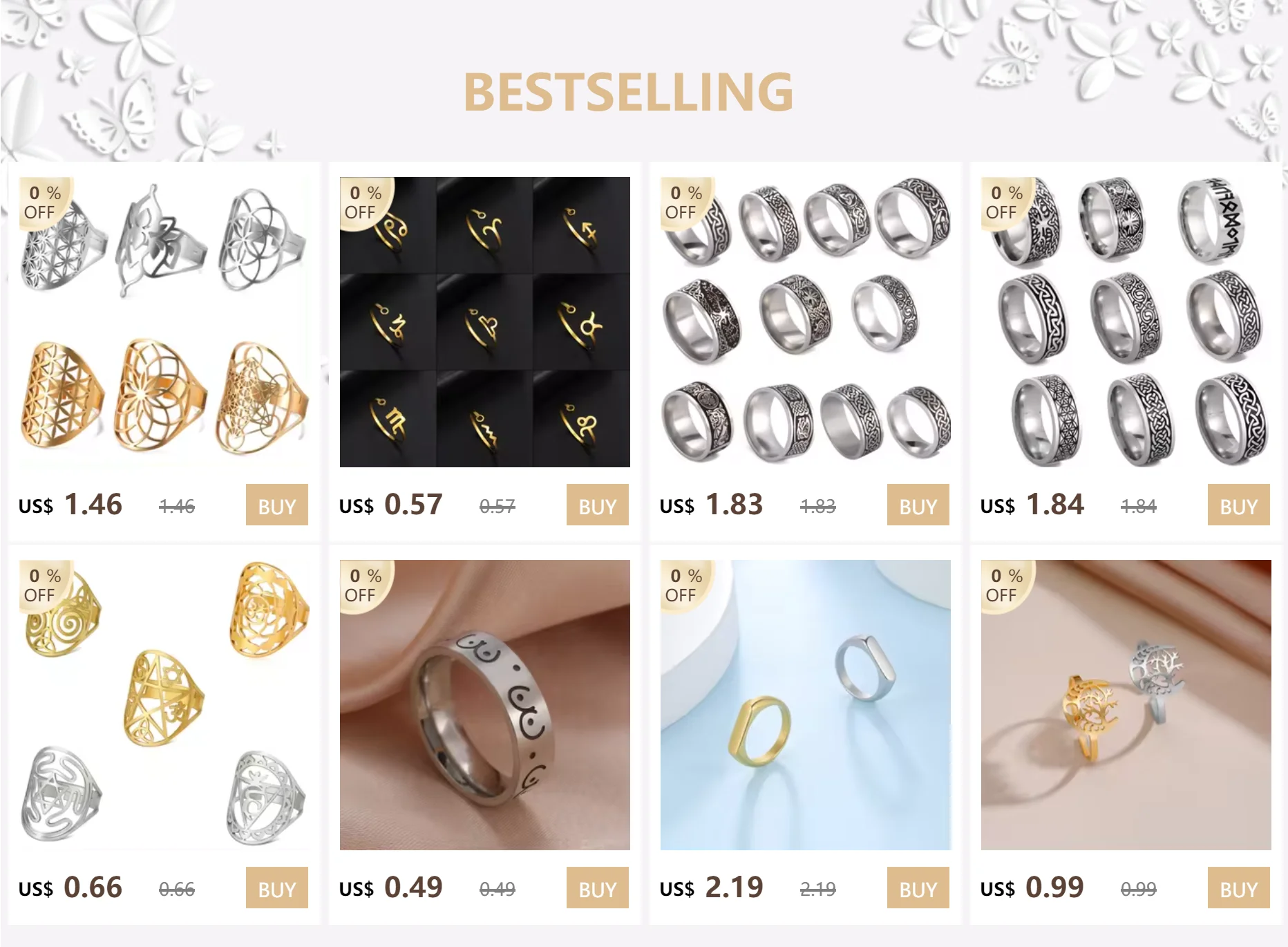 Stainless Steel Zodiac Rings 12 Constellations Open Ring for Women Aries Leo Virgo Gemini Libra Pisces Scorpio Birthday Gifts – Image 30